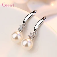 lovely design korean style dangle earrings genuine 925 sterling silver earrings modern women jewelry for wifefrienddaughter
