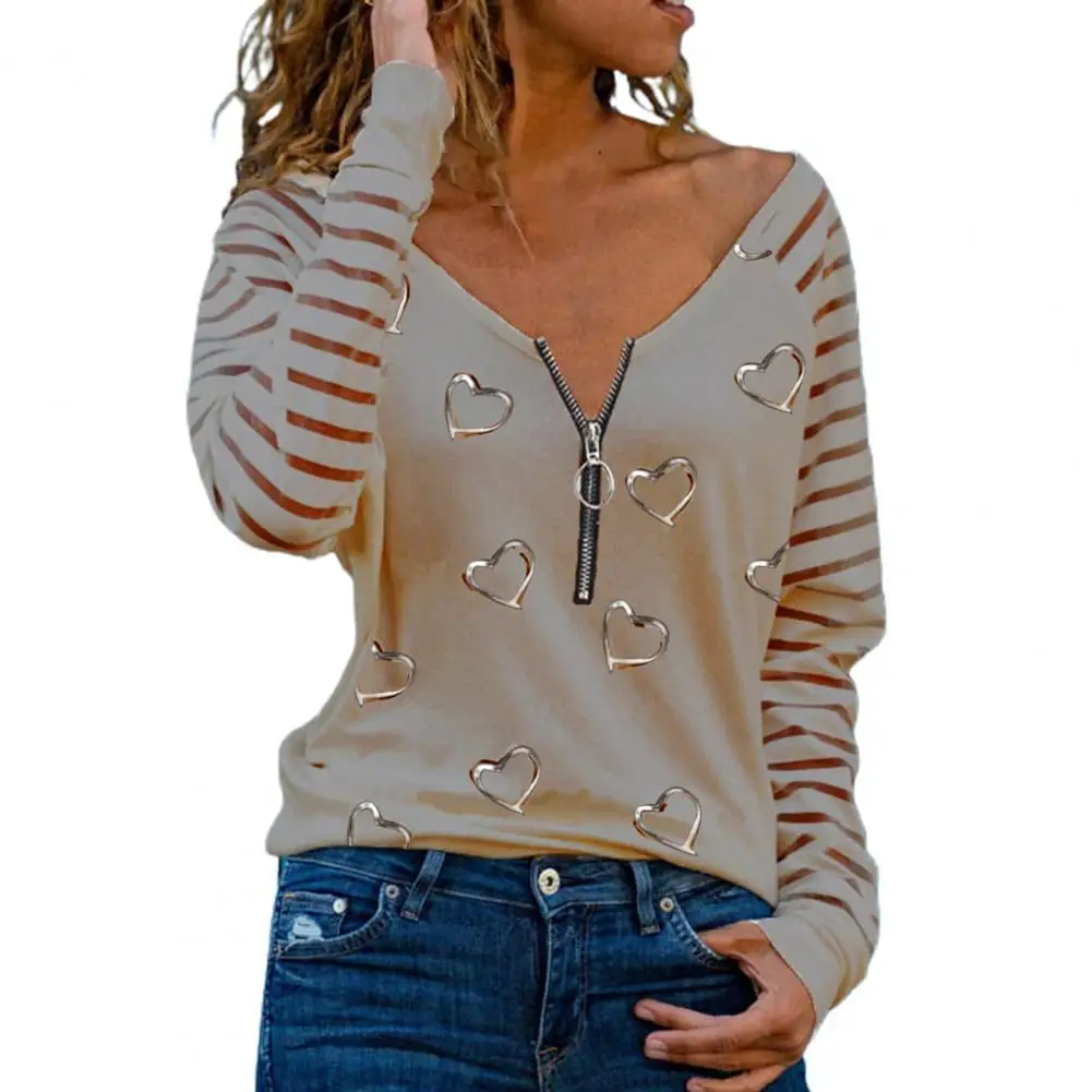 Женская блузка с блестками элегантный сетчатый пуловер в полоску длинным