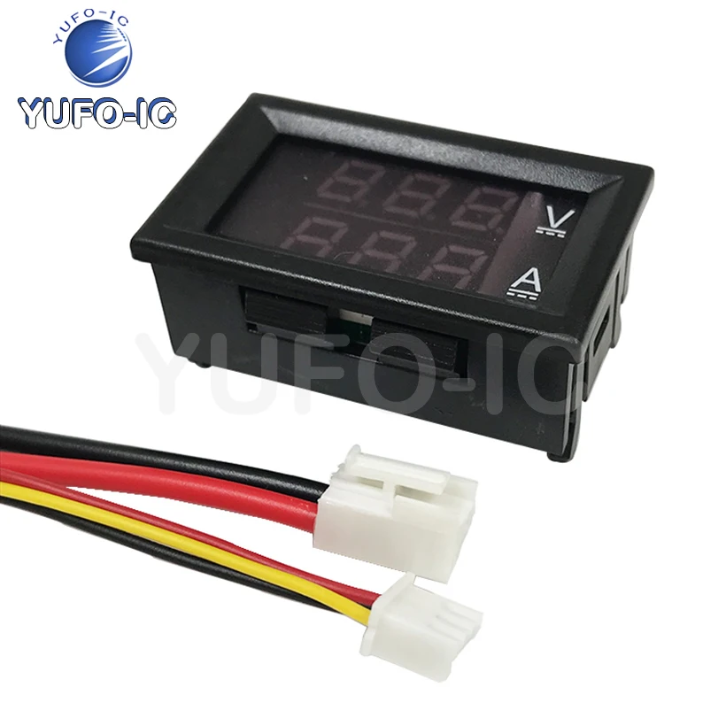 Бесплатная доставка 1 шт. DC0-100V/10A 50A 100A Led DC двойной дисплей цифровой измеритель