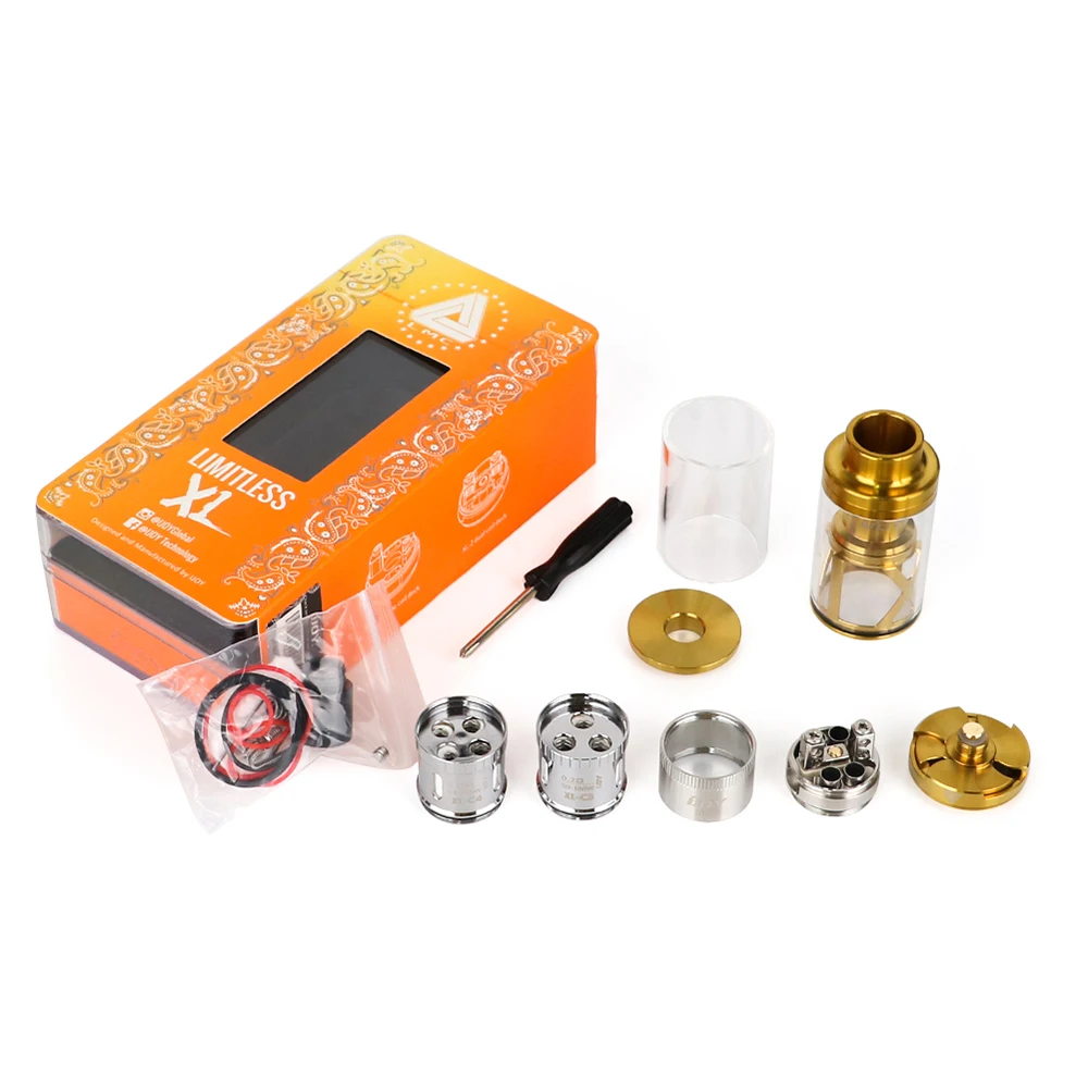 Большая распродажа IJOY безграничный XL Танк 4 мл vape атомайзер с двойной катушкой