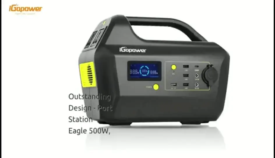 

Solar energy generator 300w portable power station 110v 220v for home use 500W station power bank with quick charge USB
