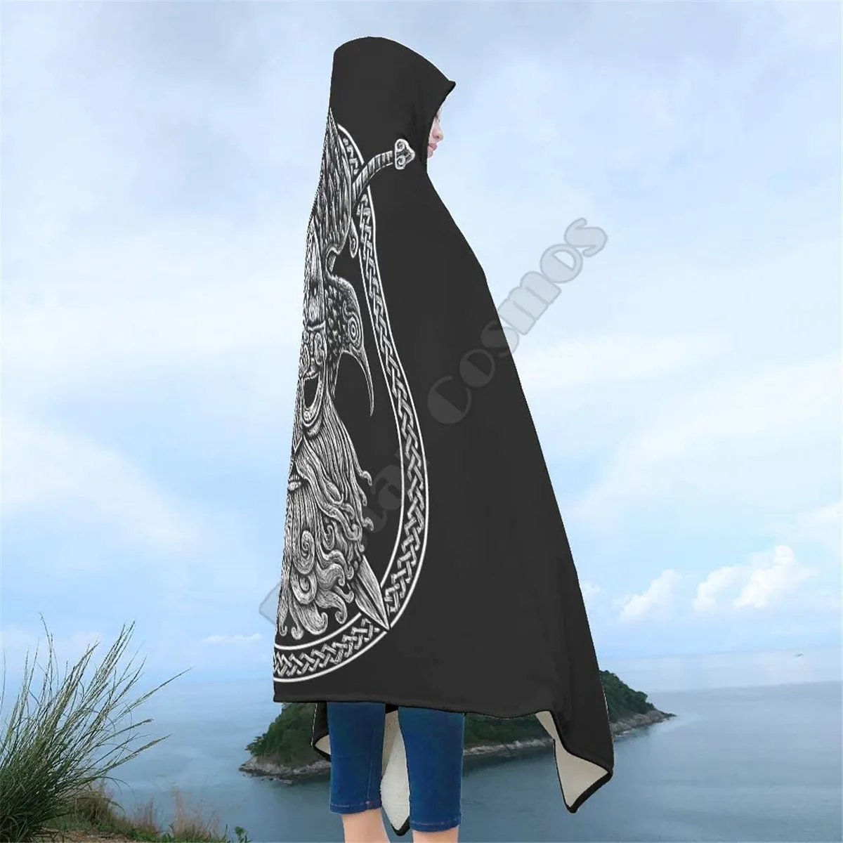 

Viking Tattoo Breathable Hooded Blanket 3D Printed Wearable Blanket Adults kids Blanket blanket throw blanket Drop Shipping 10
