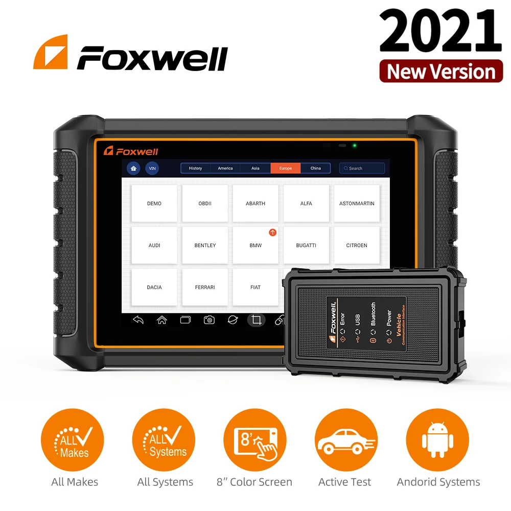 

Foxwell GT65 OBD2 Diagnostic Scanner Full System ABS SAS Oil DPF EPB Reset Active Test Bluetooth OBD 2 Auto Diagnosis Tools