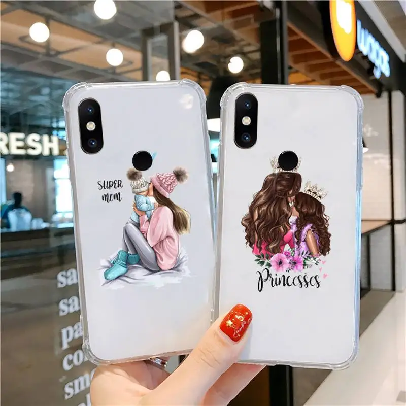 

Mom and baby Phone Case Transparent For Xiaomi CC 9 11 MAX3 Mix3 MIX2 6X 8 5x 10S 11 10 X SE lite Pro