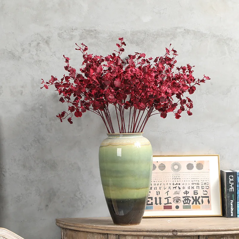 

Artificial flower 4 fork peacock dancing orchid household wedding decoration fake flower manufacturers direct Wenxin orchid