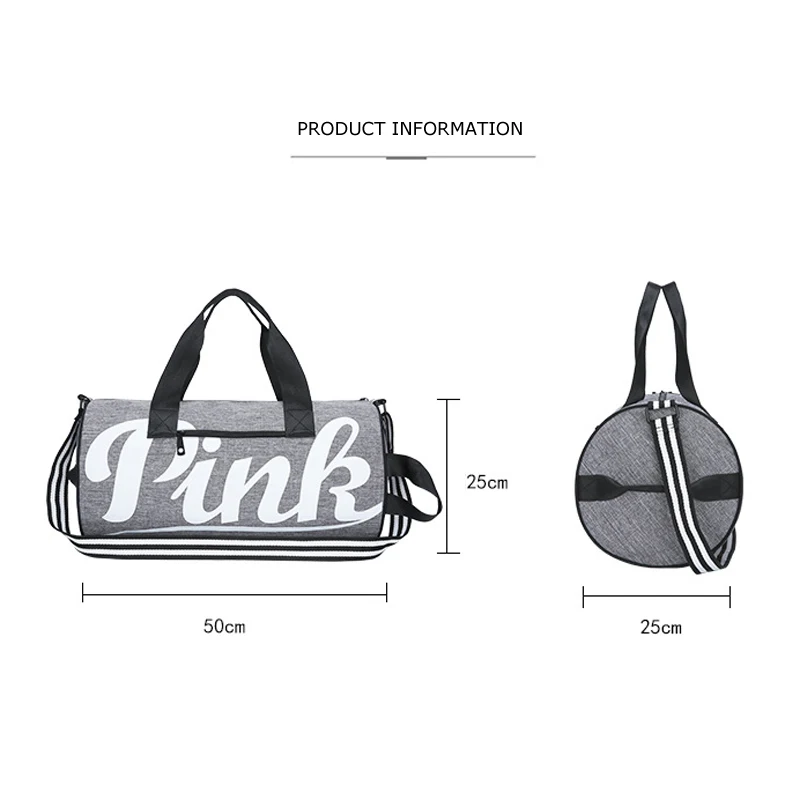 2021 Men grey Training Fitness Travel Handbag high capacity Sports Crossbag Outdoor Waterproof Nylon Sports Gym Bags