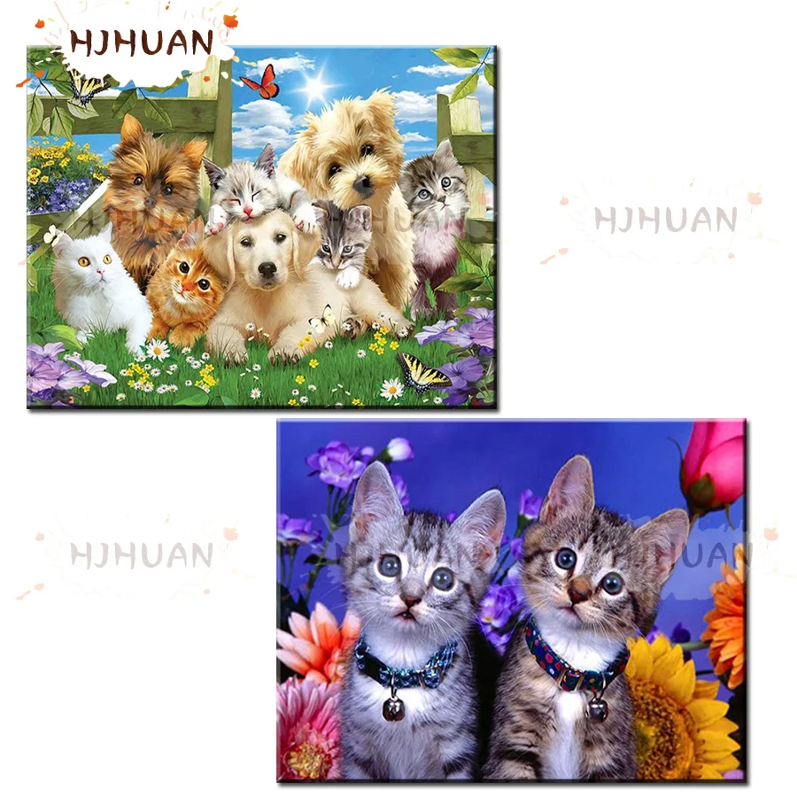 

5D DIY All animal series, cats, dogs, horses, etc. Diamond Painting Rhinestone Embroidery Cross Stitch Diamond Art Home Decor