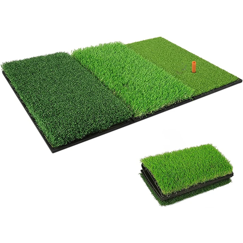 

Golf Mat for Backyard,Golf Practice Mat 3-In-1 Turf Foldable, Golf Hitting Mat for Outdoor and Indoor,65X42Cm