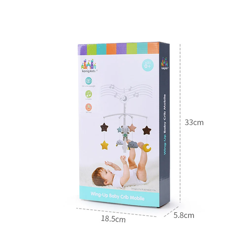 

Infant Rattles Crib Cartoon Animal Rotating Toy Soft Plush Baby Musical Toy Baby Bed Bell Comfort Cloth Toys