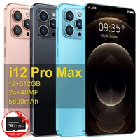 world premiere i12 pro max 6 7 inch smartphone full screen 16gb512gb android 10 0 5800mah deca core unlocked 5g mobilephone