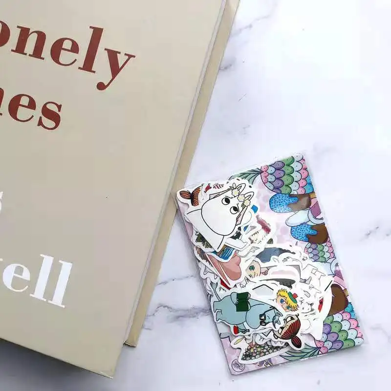 40 шт., стикер для книг, водонепроницаемый багаж, модный Муми-тролль, мультяшная игрушка, наклейка для скейтборда, книги, наклейки на холодильник, Декор, фильм