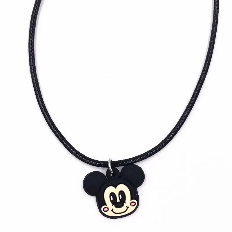 1 шт Микки Дональд Винни Мультфильм Шарм из ПВХ кулон ожерелье чокер Веревка Цепь