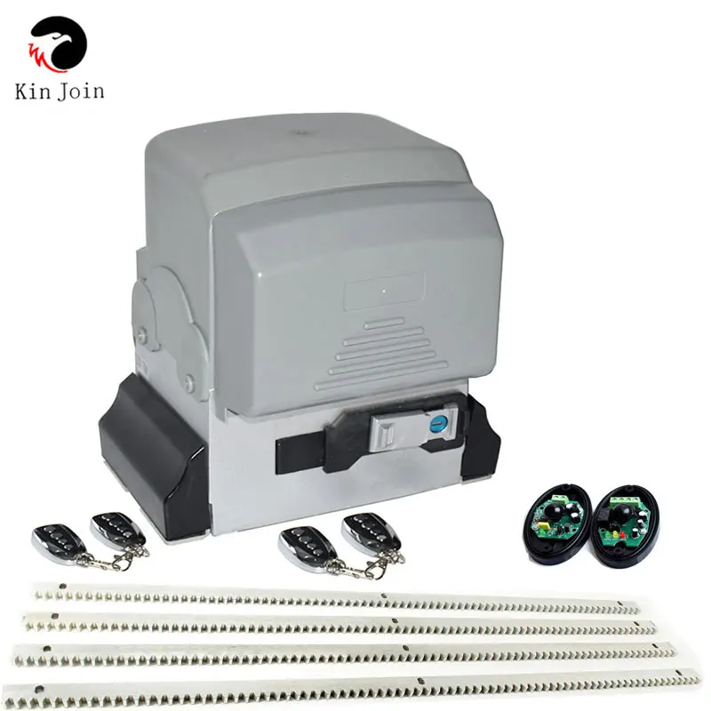 High Quality 1000W 2500kg Automatic GSM Sliding Gate Opener Motor Kit 6m Racks Hardware With Keyfobs For Sliding Gates Up To