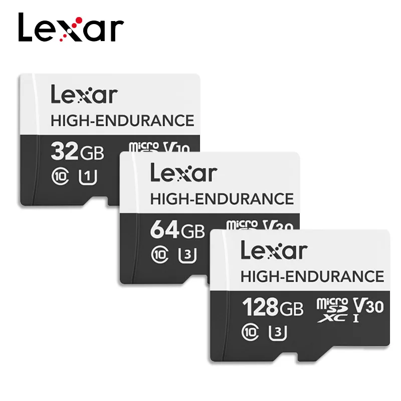 Lexar высокая выносливость карты памяти максимальная скорость 100 МБ/с./с 64 Гб 128 ГБ V30 UHS-I U3 Microsd КЛАСС 10 32 Гб V10 TF карта для 4K видео