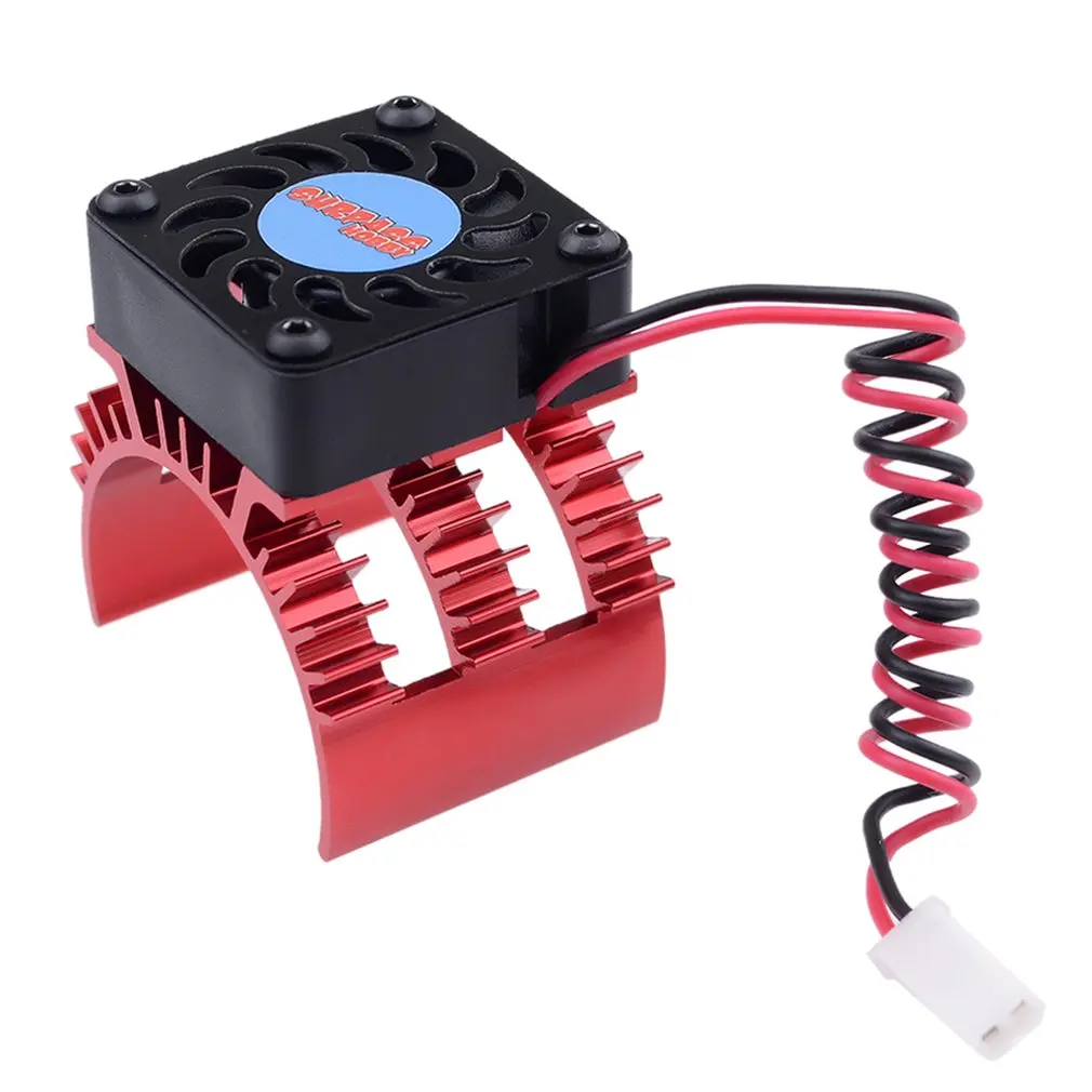

2020 Newest Motor Heat Sink With Two Cooling Fans for 1/10 HSP Redcat Wltoy RC Car 540/550 3650 Brushless Brushed Motor