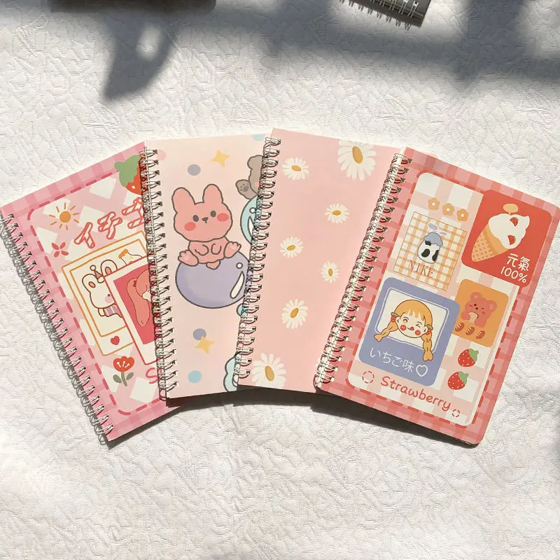 

A5 Coil Notebook Cute Super Thick Notebook Girl Heart Student Middle and High School Notebook Kawaii Notebook