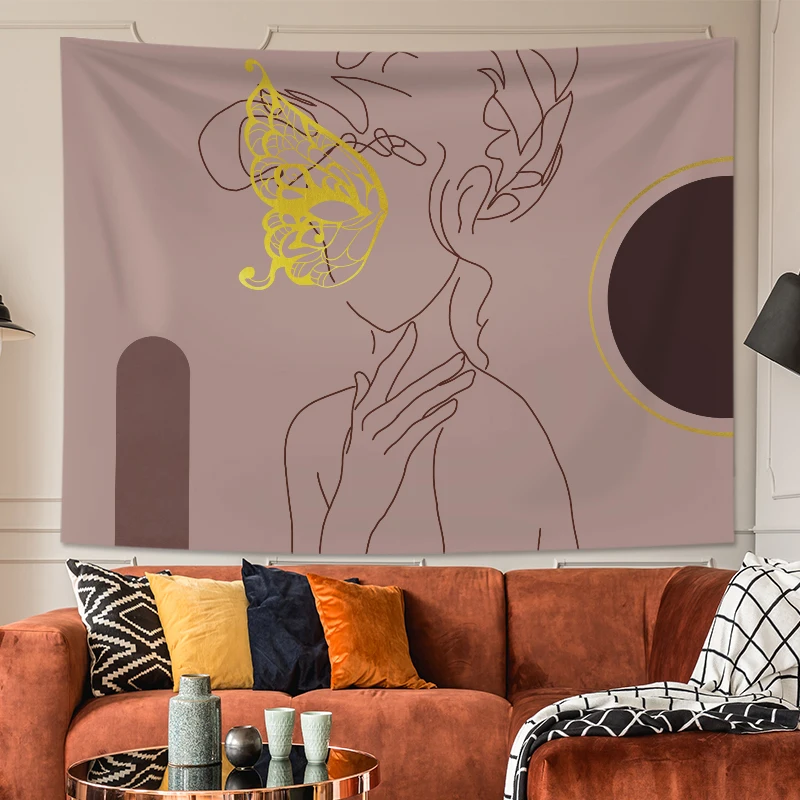 

макраме декор комнаты Настенное покрытие с мультяшным аниме, гобелен с рисунком астронавта, маленькой маргаритки, прикроватный гобелен из ...