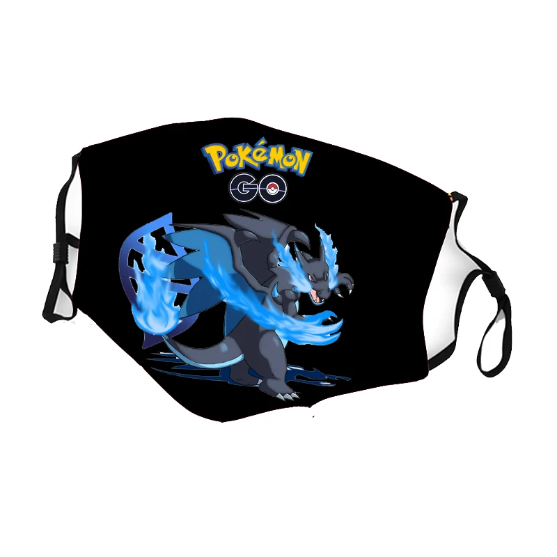 Детская Хлопковая моющаяся маска для лица Pokemon Pikachu Mew Arceus Charizard детская Защитная