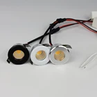 3W Mini COB светодиодные прожекторы 110V 220V черный серебристый белый