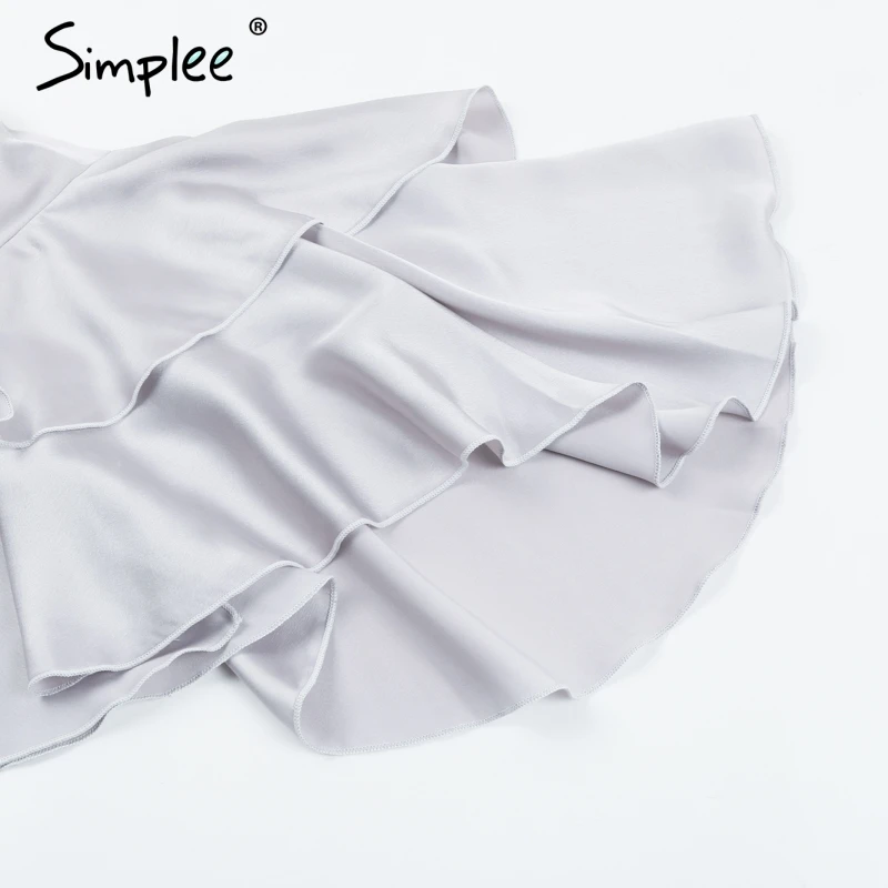 Женский комбинезон Simplee короткий плиссированный ромпер на завязках с глубоким V