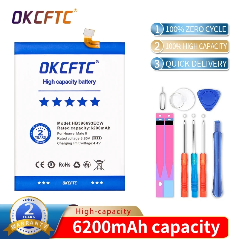 Оригинальный аккумулятор для телефона для Huawei Mate 8, женственная фотография, Женская батарея 6200 мАч HB396693ECW, аккумулятор для телефона MATE8