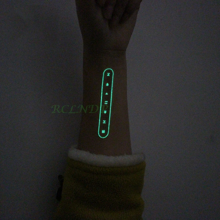 Водостойкая Временная тату наклейка светящаяся подсветка наклейки флэш