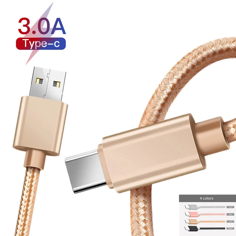 Кабель USB Type-C 3A для быстрой зарядки Samsung Galaxy S20 + S10 S10e S9 S8 Plus vivo X27 X30 X50 Pro S6 S7 Z5 Z6 Y9s Y50 NEX