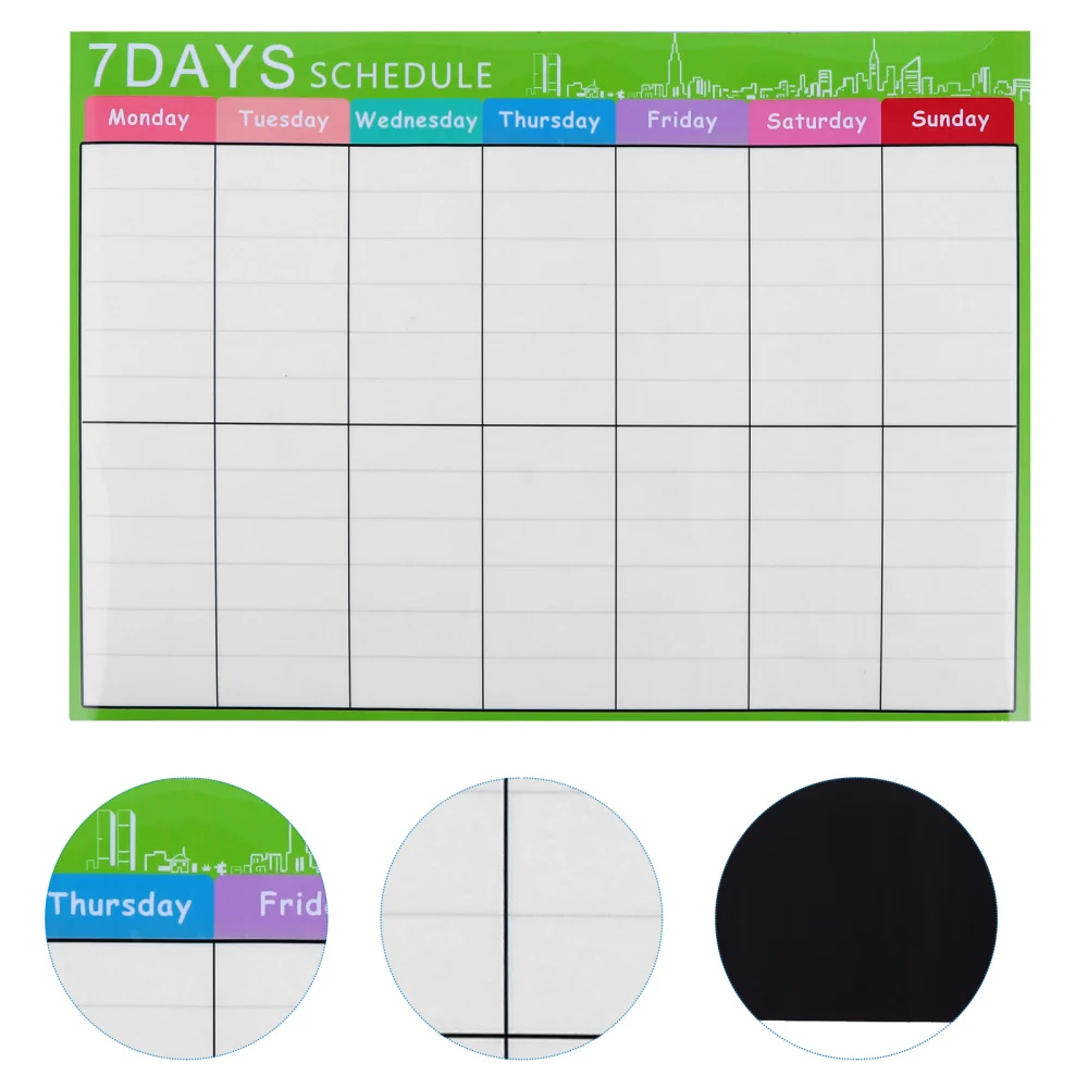 

1Pc Erasable Monthly Schedule Board Magnetic Plan Calendar Reminding Board