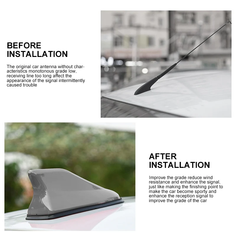 Улучшенный сигнал Универсальная автомобильная антенна плавник акулы авто крыша
