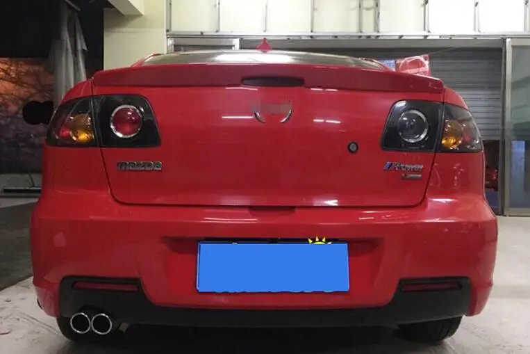 Горячая Распродажа праймер ABS черного и красного цвета задний спойлер для Mazda 3 M3