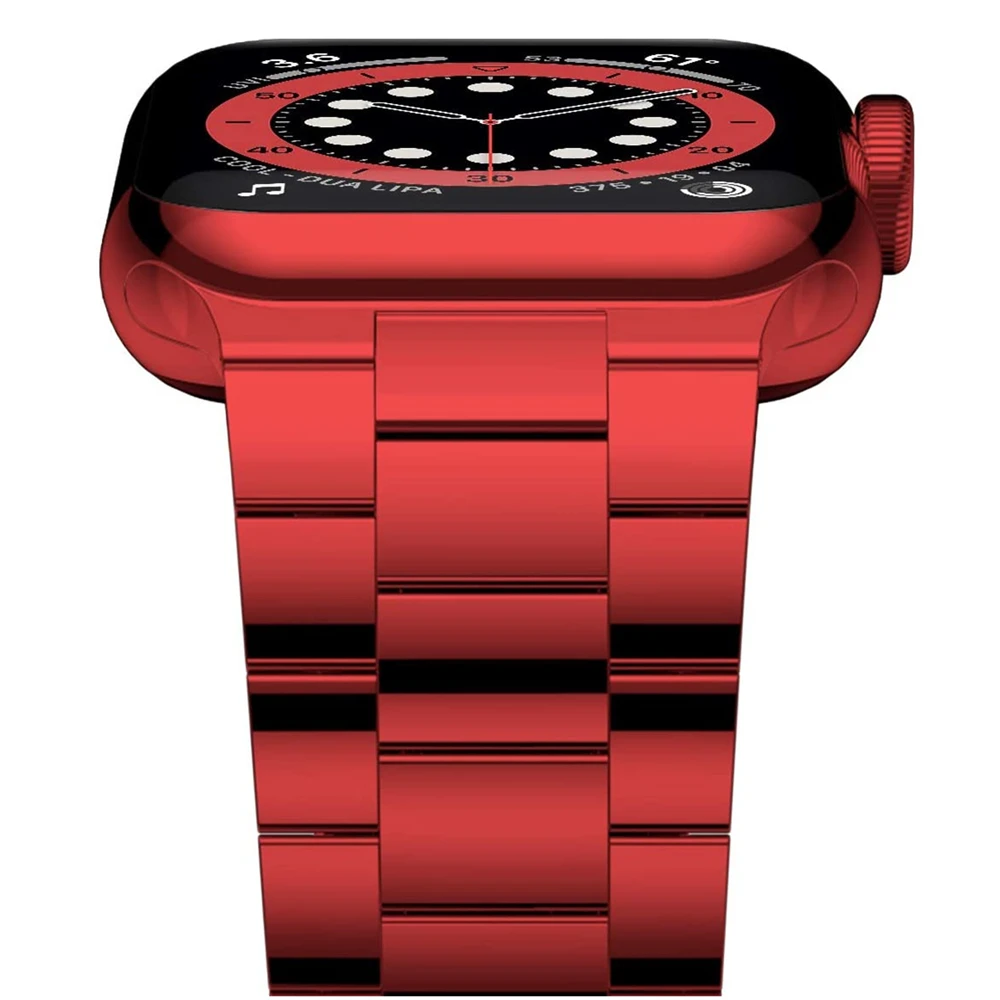 

Ремешок для apple watch 6 44 мм 40 мм se series 7 5 4, Ультратонкий браслет из нержавеющей стали для iwatch se 3 42 мм 38 мм