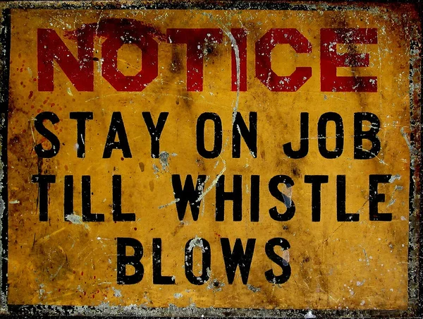 

Rustic Metal Sign Stay On Job Til Whistle Blows Vintage Sign Retro Wall Home Bar Pub Vintage Cafe Decor , 8x12 Inch