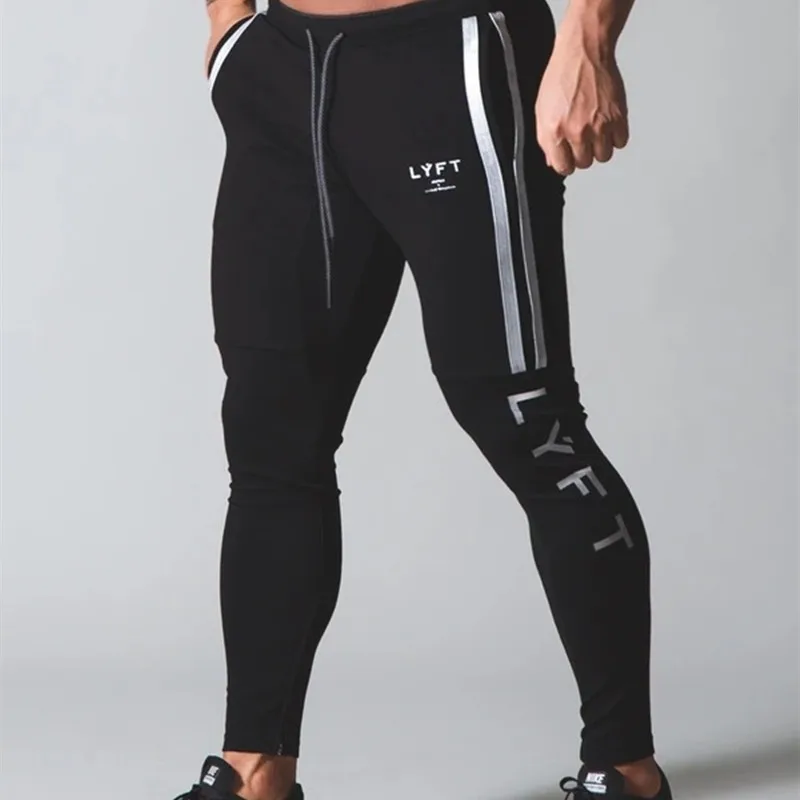 

2021 Men Fashion Zipper Gym Fitness Pants Jogger Autumn Casual Mens Sweatpants Sportswear Long Trousers New Man Clothing