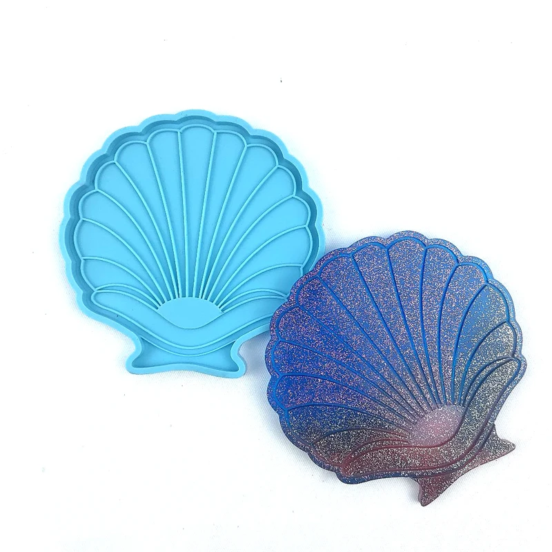 

Shell Shape Coaster Resin Mold Cupmat Molds DIY Silicone Moulds for Epoxy Resin