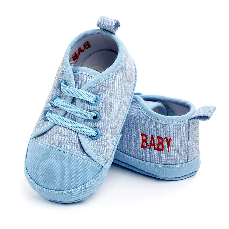 

Newborn Shoes Infant Toddler Baby Boy Girl Spring Autumn Soft Bottom Spring Canvas Shoes Walkers Newborn0- 12M