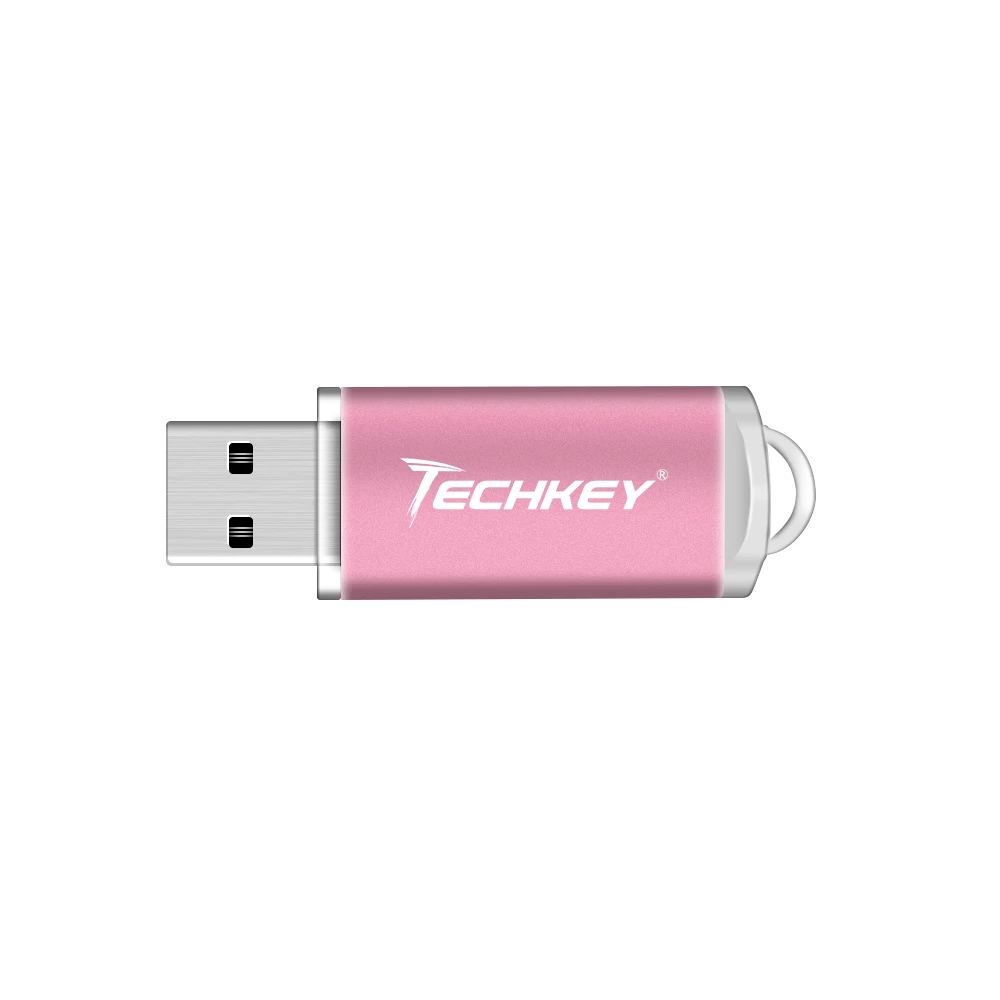 Techkey usb falsh drive 16 ГБ 32 ГБ 8 ГБ 4 ГБ флешка usb2.0 memory stick реальная емкость usb pen drive флешка usb cle - Цвет: pink