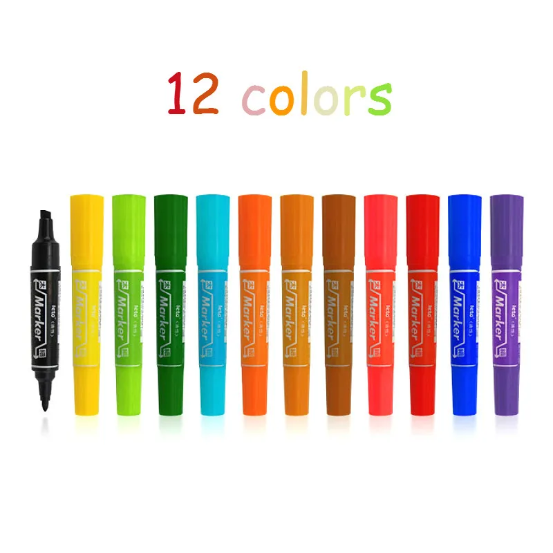 

12 Colors Waterproof Car Tyre Tire Tread CD Metal Permanent Paint Marker Graffti Oily Marker Macador Caneta Stationery 2021New