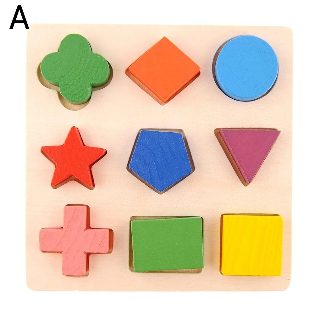 Геометрическая доска трехмерная головоломка игрушка деревянный узор Монтессори