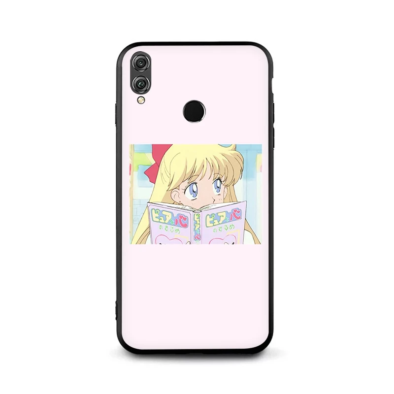 B1 EWAU Japanese Anime Aesthetic Friend Silicone phone case for Huawei Honor 6A 7A Pro 7C 7X 8X 8 9 Note 10 Lite view 20 9X Pro - Color: B1