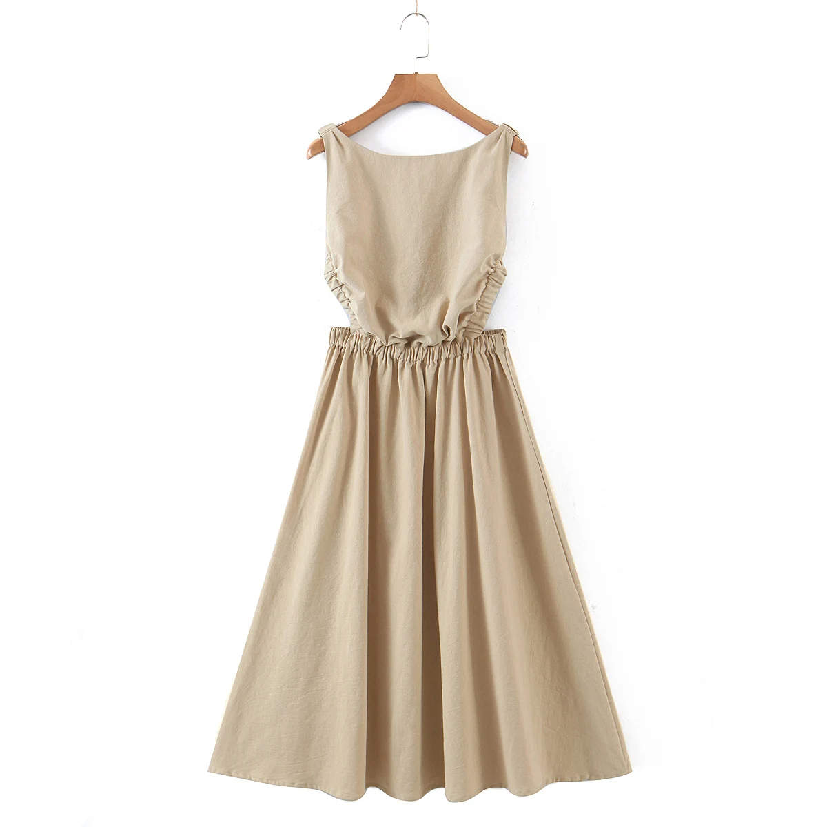 

JC·KILIG 2021 New Hollow High Waist Elastic Open Back Dress X6002