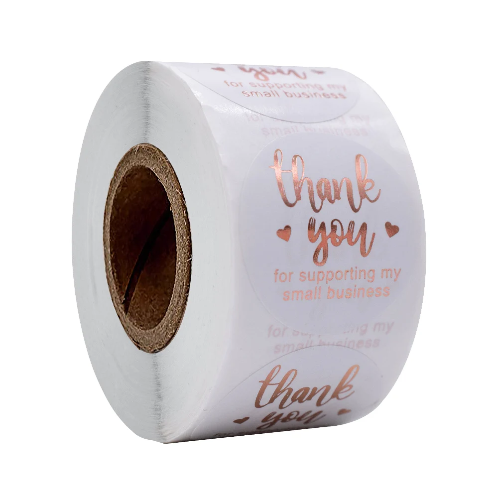 

500 шт. Спасибо наклейки для поддержку моего малого бизнеса этикетки для печати на Рождество подарок для ребенка 1,5 ''стикер ручной работы