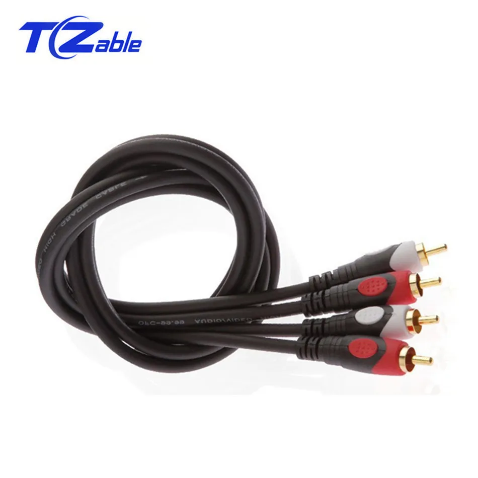 Аудиокабель 2RCA-2 RCA штекер штекер-штекер AV Видео Кабель 1 8 м 3 5 10 15 провод для ТВ DVD