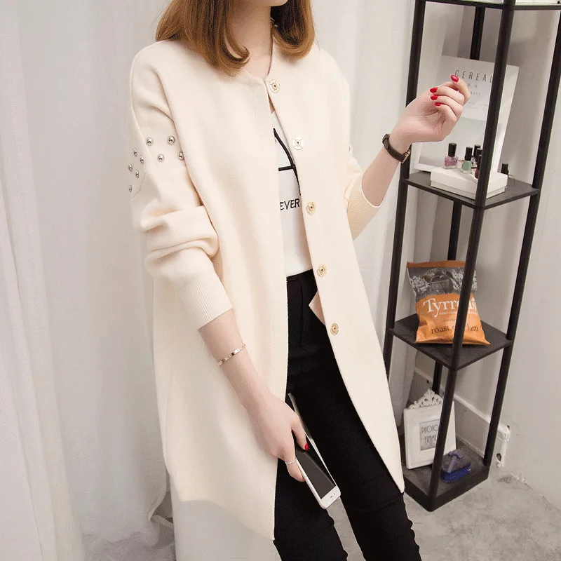 Женские новые модные кардиганы Женская Повседневная Осенняя теплая верхняя