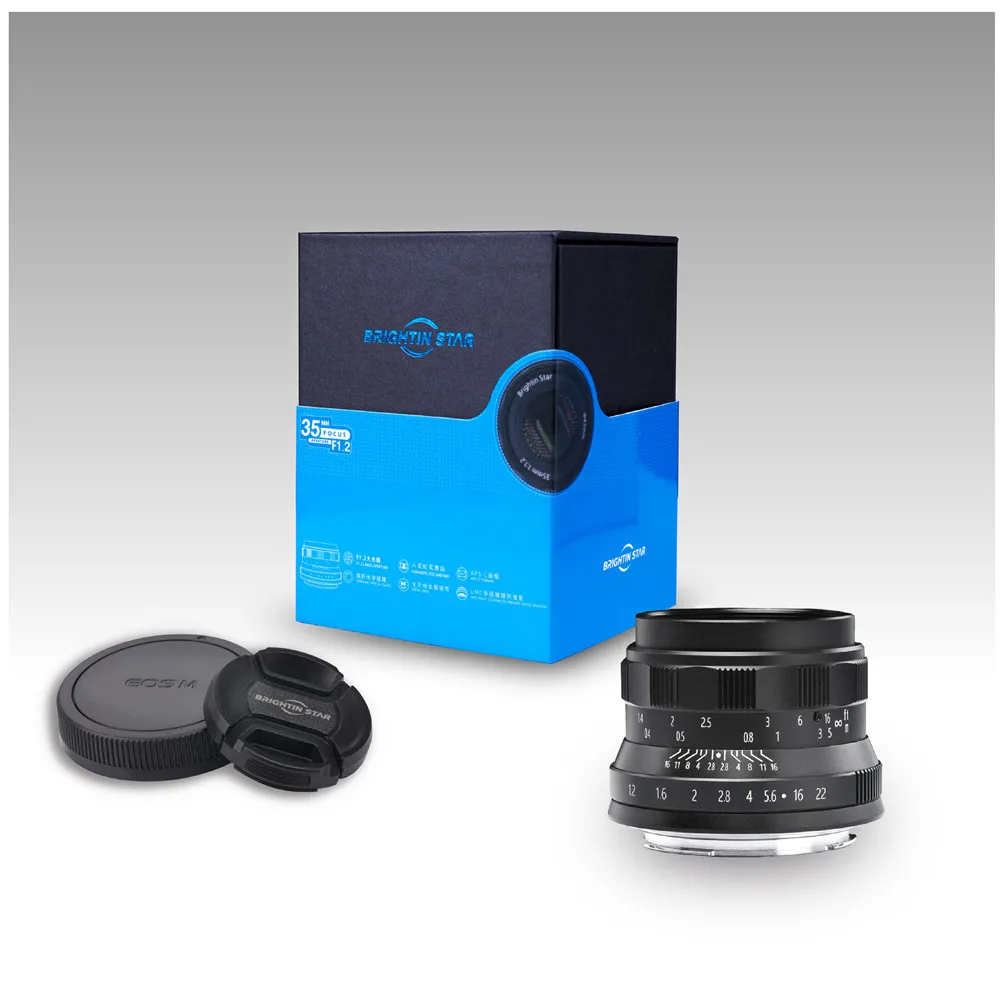 Brightin Star 35 мм F1.2 объектив основной ручной фокус Для беззеркальных камер Fujifilm Fuji X FX