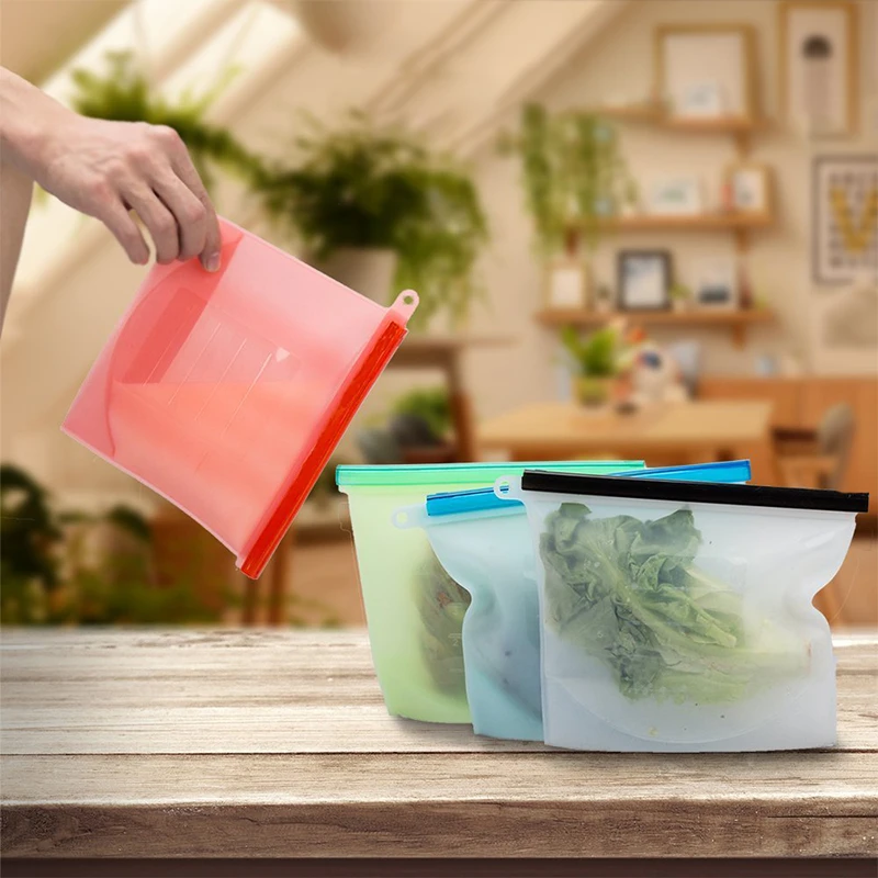 1000 мл 1500 кухонный силиконовый прибор для хранения фруктов мешок многоразовые
