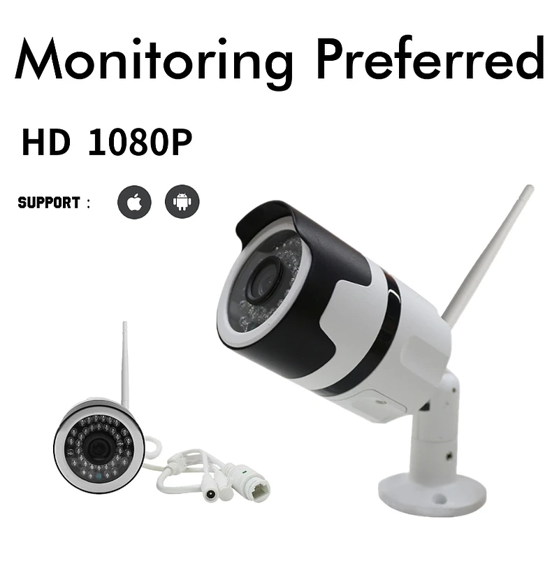 Наружная IP-камера видеонаблюдения 1080P с Wi-Fi, умная беспроводная камера с датчиком движения, IP66, водонепроницаемый монитор, Wi-Fi