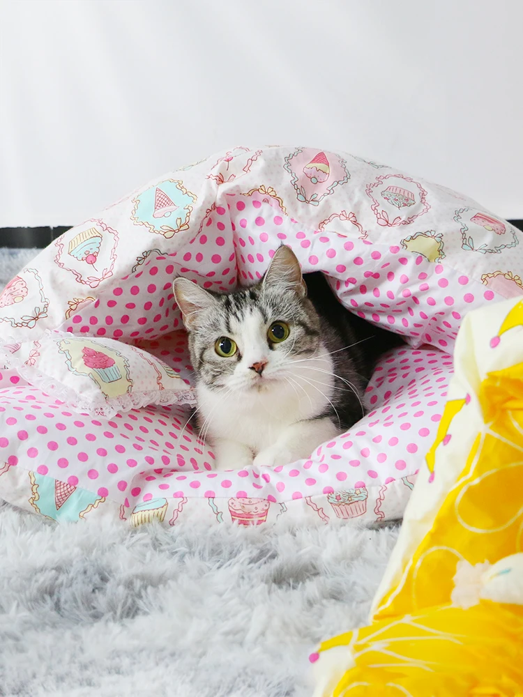 

Cat Bed Pet Puppy Cat House Winter Dog Cat Cushion Mat Indoor Basket