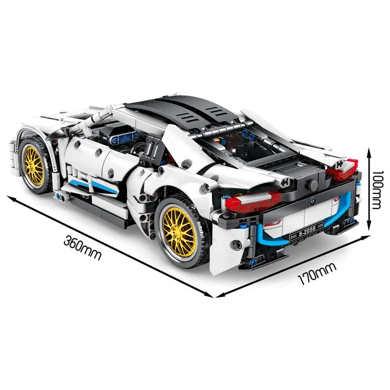 Суперскоростная спортивная гоночная модель автомобиля I8 в масштабе 1:14 белая