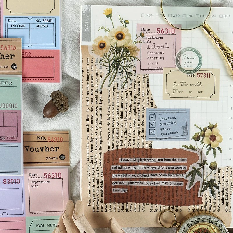 6 цветов дневник билет дизайнерский планировщик блокнот для эскизов