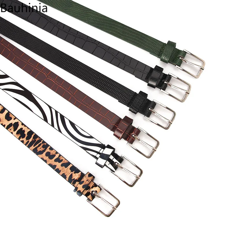 

2021 New women belt trend high quality ladies fashion leather thin belt alloy pin buckle material with slim jeans 103*1.8CM